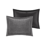 7 Piece Micro Corduroy Comforter Set Grey King B035P266662
