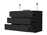 Black 3-Drawer Dresser B062P175076