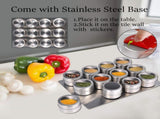 Upgrade Magnetic Spice Jars 12pcs Wall Mounted,Stainless Steel Spice Tins 82865446