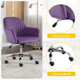 Accent chair Modern home office leisure chair with adjustable velvet height and adjustable casters W1521P189971