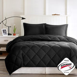 King 3M Scotchgard Diamond Quilting Reversible Down Alternative Comforter Set B03595038
