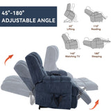 Dual Motor Heat Massage Infinite Position Up to 350 LBS Electric Power Lift Recliners with W3224P288489