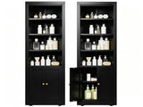 71" Tall Corner Storage Cabinet with 2 Doors, 5-Tier Metal Cabinet with Adjustable Shelves, T2398P504065