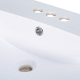 24" Bathroom Vanity Top Only, White Basin, 3-Faucet Holes, 4" Faucet Available, Ceramic WF287736AAK