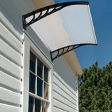 HT-100 x 80 Household Application Door & Window Rain Cover Eaves Canopy White & 87203302