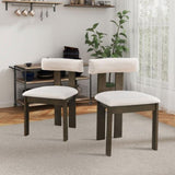 Wooden Dining Chairs Set of 2, Modern Boucle Upholstered Side Chairs,Mid Century Modern W2582P188297
