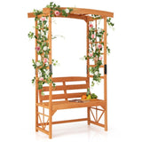 2-in-1 Multifunctional Garden Arch Bench - 39x15.5 Seat Size, 660 lbs Capacity, Fir Wood with 83665521