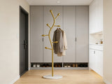 Clothing Rack, Golden Metal Freestanding Heavy Duty Clothes Rack with Marble Base, Multipurpose 73845843