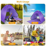 Pop Up Beach Tent Sun Shade Shelter Anti-UV Automatic Waterproof Tent Canopy for 2/3 Man w/ Net 47048800
