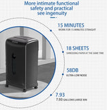Large Capacity Heavy Duty Document Shredder 19-Sheet Cross-Cut Paper/Credit Card Shredder with 7.93 W2028P156680