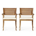 ZUN Outdoor Hermosa KD Wood Dining Chair 54555.00TEA