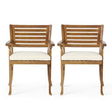 ZUN Outdoor Hermosa KD Wood Dining Chair 54555.00TEA