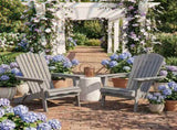 Outdoor Wooden Folding Adirondack Chair Set of 2 with Pre-Assembled BackRest, Wood Patio Chair for W2640P470154