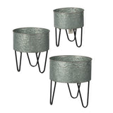 Set of 3 Huxley Metal Decorative Pots W2078P323442