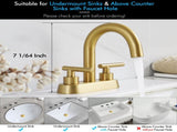 4 Inch Vanity Faucet Bathroom Faucet Dual Handle Bathroom Basin Faucet Leak-Free BrassUnable ship 16210425