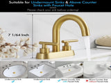 4 Inch Vanity Faucet Bathroom Faucet Dual Handle Bathroom Basin Faucet Leak-Free BrassUnable ship 16210425
