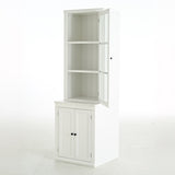 75.25'' Tall Display Cabinet with Single Tempered Glass Door, China Cabinet Hutch Cabinet with N845P279958W