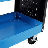 3 Tier Rolling Tool Cart on Wheels,Heavy Duty Utility Tool Cart with Pegboard for Repair Shop, W465P146341