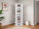 Rotating Shoe Rack Tower, 8-Tier Spinning Storage Rack, Free Standing 360&deg Revolving Shoe 39772527