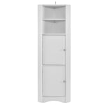 ZUN Tall Bathroom Corner Cabinet, Freestanding Storage Cabinet with Doors and Adjustable Shelves, MDF WF293800AAK