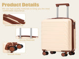 20 Inch ABS Hard Shell Travel Checked Luggage - Scratch Resistant Surface Four Multi-Directional W2787P437246