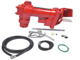 Red 12 Volt 20 GPM Fuel Transfer Pump w/ Nozzle Kit for Car Truck Tractor Diesel Gas Gasoline 52418460