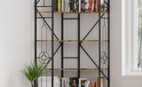7 Shelf Bookcase, Modern High Bookcase, Thickened iron frame and thickened laminate composition, W3062P289201