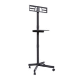 Mobile TV Stand on Wheels, Height Adjustable Tilt Rolling TV Stand with Media Shelf for 23-60 inch 45696785