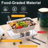 36-Pcs Disposable Chaffing Buffet with-Covers, Utensils Premium Chafing Dish Set for Events, 88920939