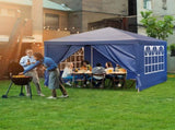 10'x10' Gazebo Waterproof Outdoor Canopy Patio Tent Party Tent for Wedding BBQ Cater, Blue 37827559