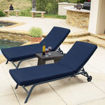 ZUN Outdoor Lounge Chair Cushion Replacement Patio Funiture Seat Cushion Chaise Lounge Cushion,NAVY BLUE 46805925