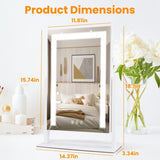 Lighted Makeup Mirror, 15.74X11.81 Hollywood Vanity Mirror with Led Lights, Three Color Lighting 78293158