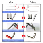 ZUN Stainless steel long distance hook tool Automotive emergency door opening tool set Oval handle Red 20006513