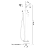 Freestanding Bathtub Faucet with Hand Shower W1533125002