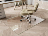 36"x46" Tempered Glass Office Chair Mat for Carpeted or Hardwood Floors,Clear 19377120