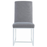 ZUN Grey Cube Base Dining Chair B062P153695