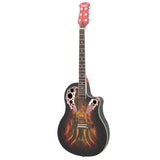 41 inch Full-Size Cutaway Acoustic-Electric Guitar Grape Voice Hole Spruce Top 96459491