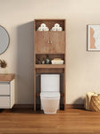 ZUN Home Bathroom Shelf Over-The-Toilet, Bathroom SpaceSaver, Bathroom, Tollilet storage cabinet, WOOD W37067043