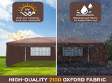 3 x 6m Two Windows Practical Waterproof Folding Tent Dark Coffee Folding Tent 74773807