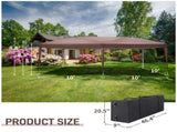 3 x 6m Two Windows Practical Waterproof Folding Tent Dark Coffee Folding Tent 74773807