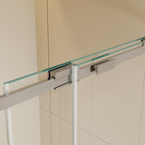56-60"W x74"H Semi-Frame Single Sliding Shower Door,304 Stainless Steelin Brushed Nickel W2965P277289