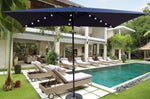 ZUN 10 x 6.5t Rectangular Patio Solar LED Lighted Outdoor Umbrellas with Crank and Push Button Tilt for 85338922