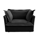Slip-covered Armchair with 1 Big Back Cushion and 2 Big Toss Pillows, Single Deep Seat Comfy Single W3041P280846