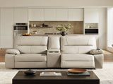 Malibu 79" Modern Power Motion 3-Piece Reclining Loveseat Sofa with Cup Holders, Cream Taupe Beige B2719P269268