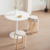 Set of 4 Stackable Stools, Stackable Bentwood Stools, Round Backless Chairs for Dining Room, W1718P165859