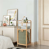 Bamboo Bathroom Shelf with Tilt-out Laundry Hamper 90037264