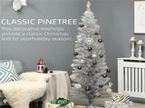 6-foot silver Christmas tree with bracket 07625366