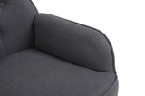 ZUN Modern Mid Century Chair velvet Sherpa Armchair for Living Room Bedroom Office Easy Assemble W1361105174