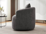 360&deg Swivel Chair, 38.2" Accent Chair Sofa, Upholstered Swivel Barrel Sofa Chair with a Throw N719P288552E