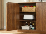 34.3" modern wavy sideboard, curved contour design storage cabinet, 2-door cabinet with storage W1162P393983